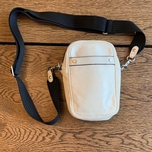 Treasure & Bond Cream Leather Mini Crossbody Purse